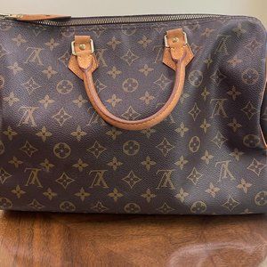 LOUIS VUITTON SPEEDY 35 WITH AUTHENTICATION CERTIFICATE